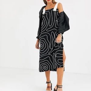 ASOS design embroidered midi dress